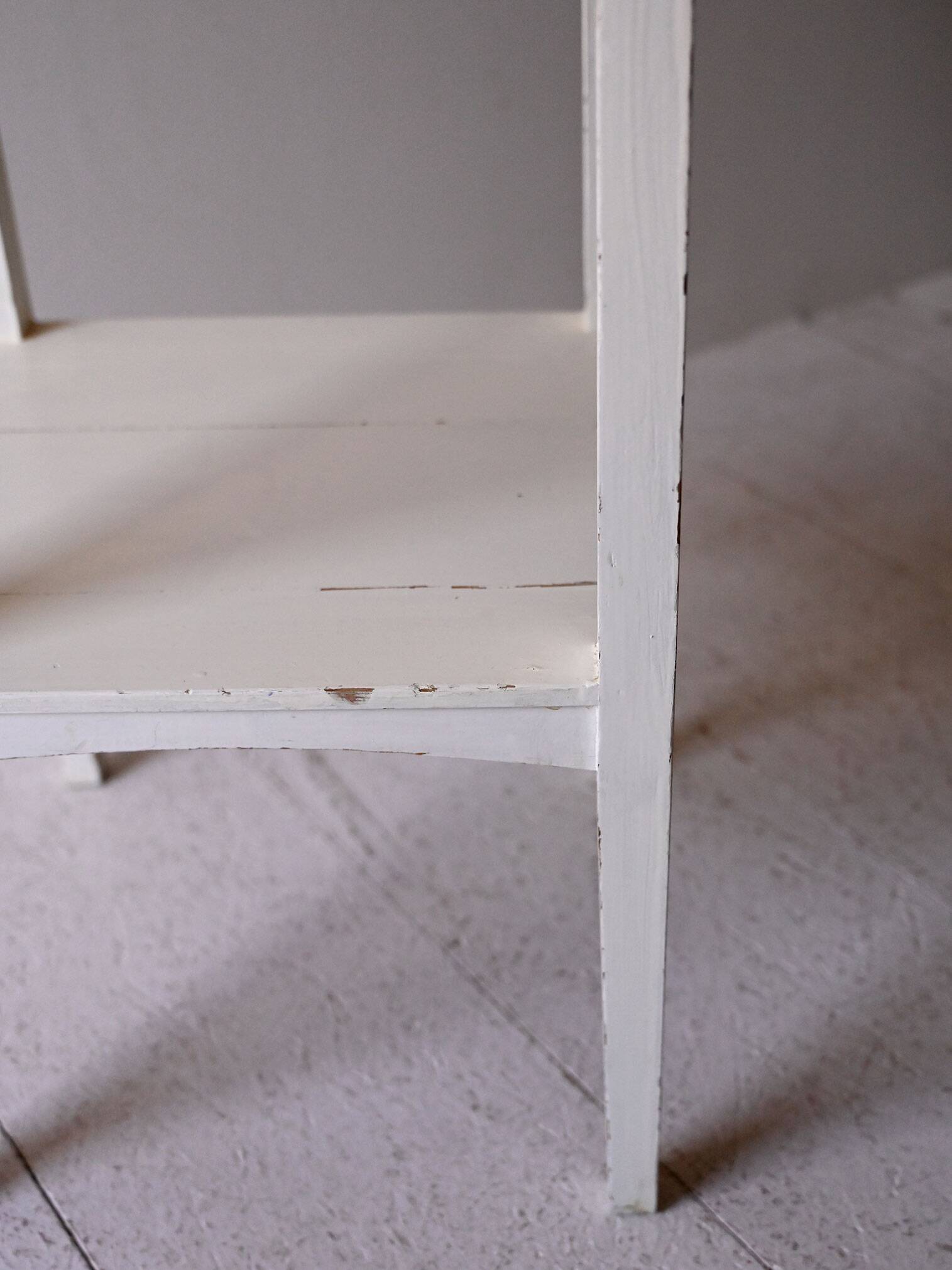 Pair of mid-century Scandinavian white-painted nightstands
