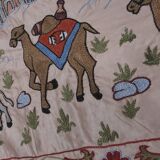Hand knotted rug, vintage turkish rug 52x190 cm