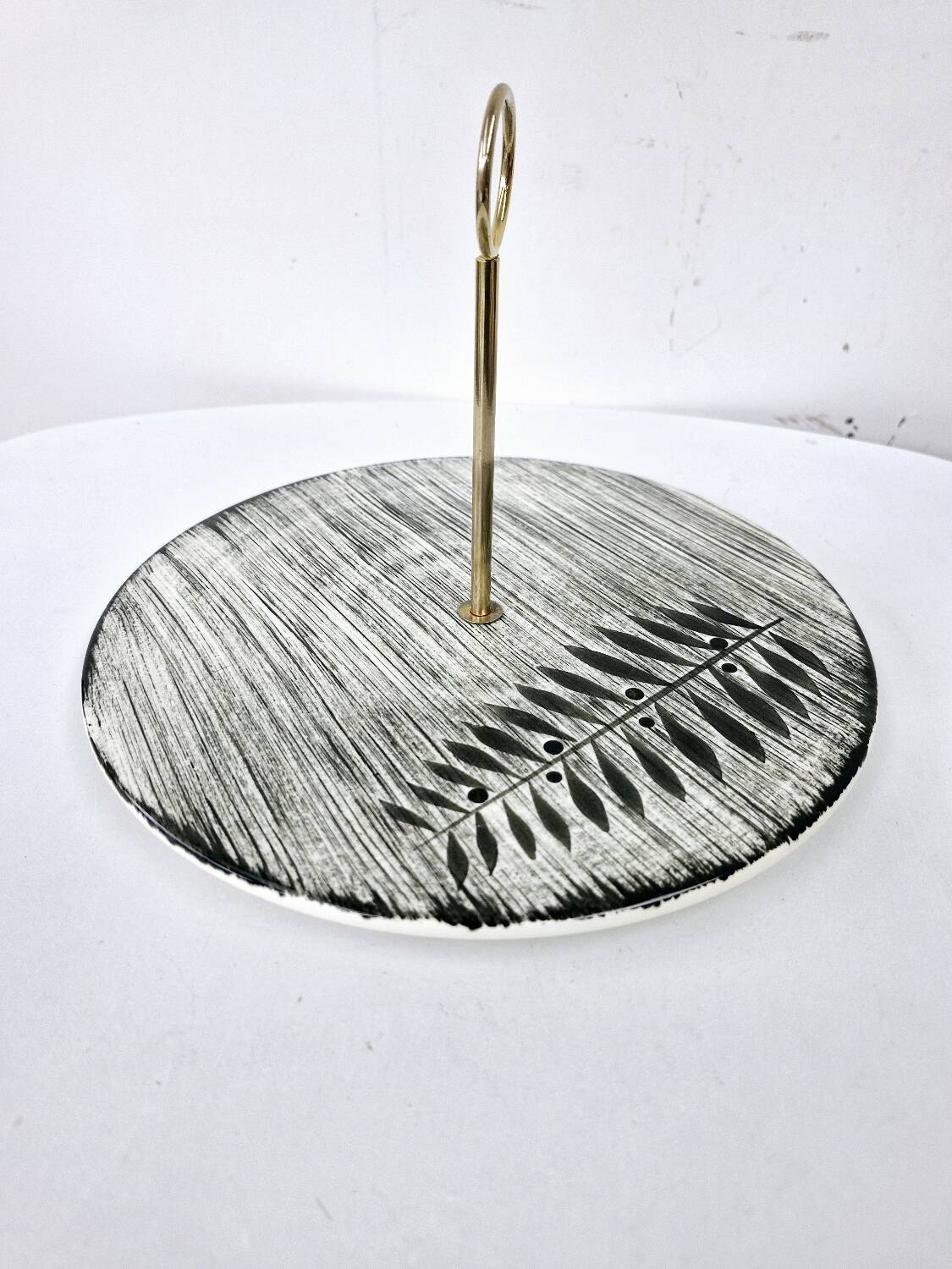 Vintage Ceramic Cheese Board 1960s Manufacture Salins Toledo Model