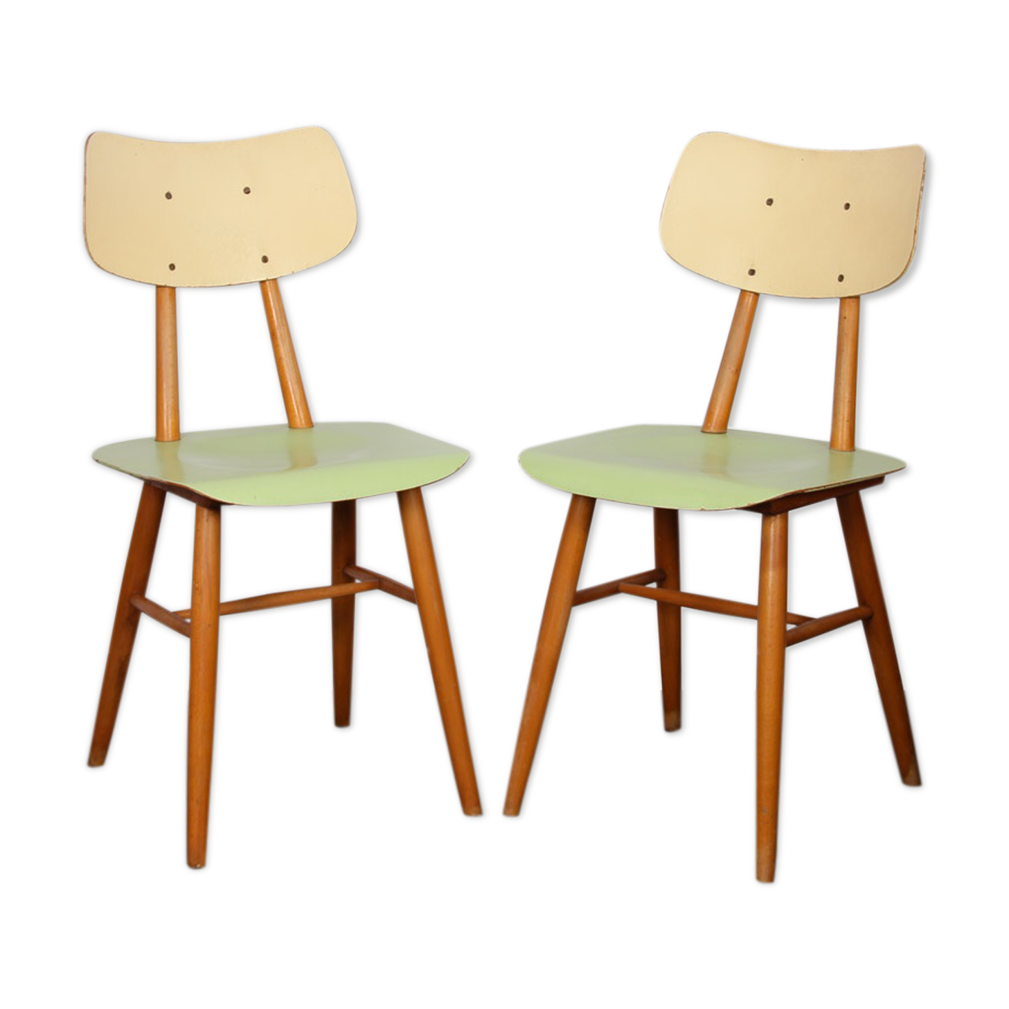Paire de chaises vintage en bois, 1960