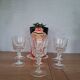 6 crystal white wine glasses from Arques, Germain model.
