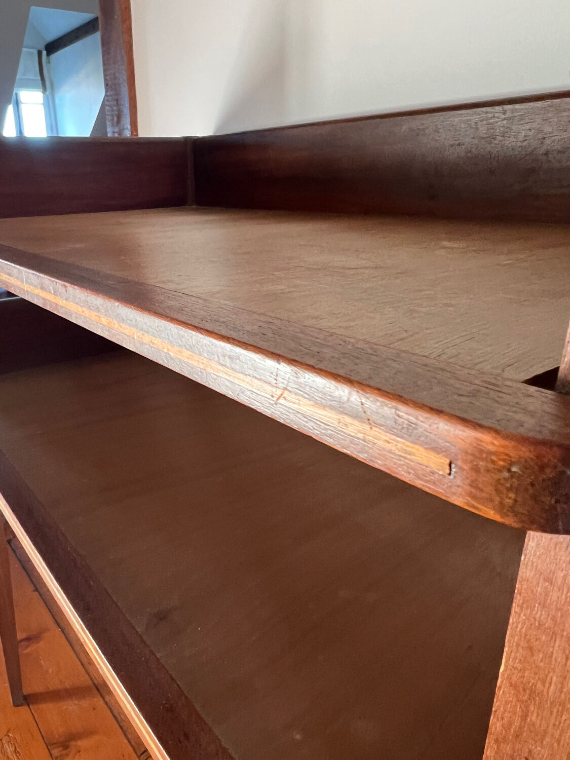 Side table with shelf