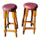Pair of vintage 80s bar stools