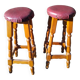 Pair of vintage 80s bar stools