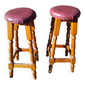 Pair of vintage 80s bar stools