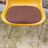 Paire de chaises traineaux Orange