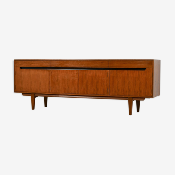 Younger minimalist satinwood teak sideboard, 1960s
