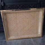 vintage cane and brass tray