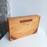 Armoire murale miroir pin massif 80s