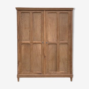 Armoire parisienne art déco 1930 penderie démontable bois brut