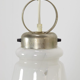 Vintage glass pendant lamp with chrome details
