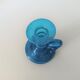 Turquoise Murano blown glass candle holder