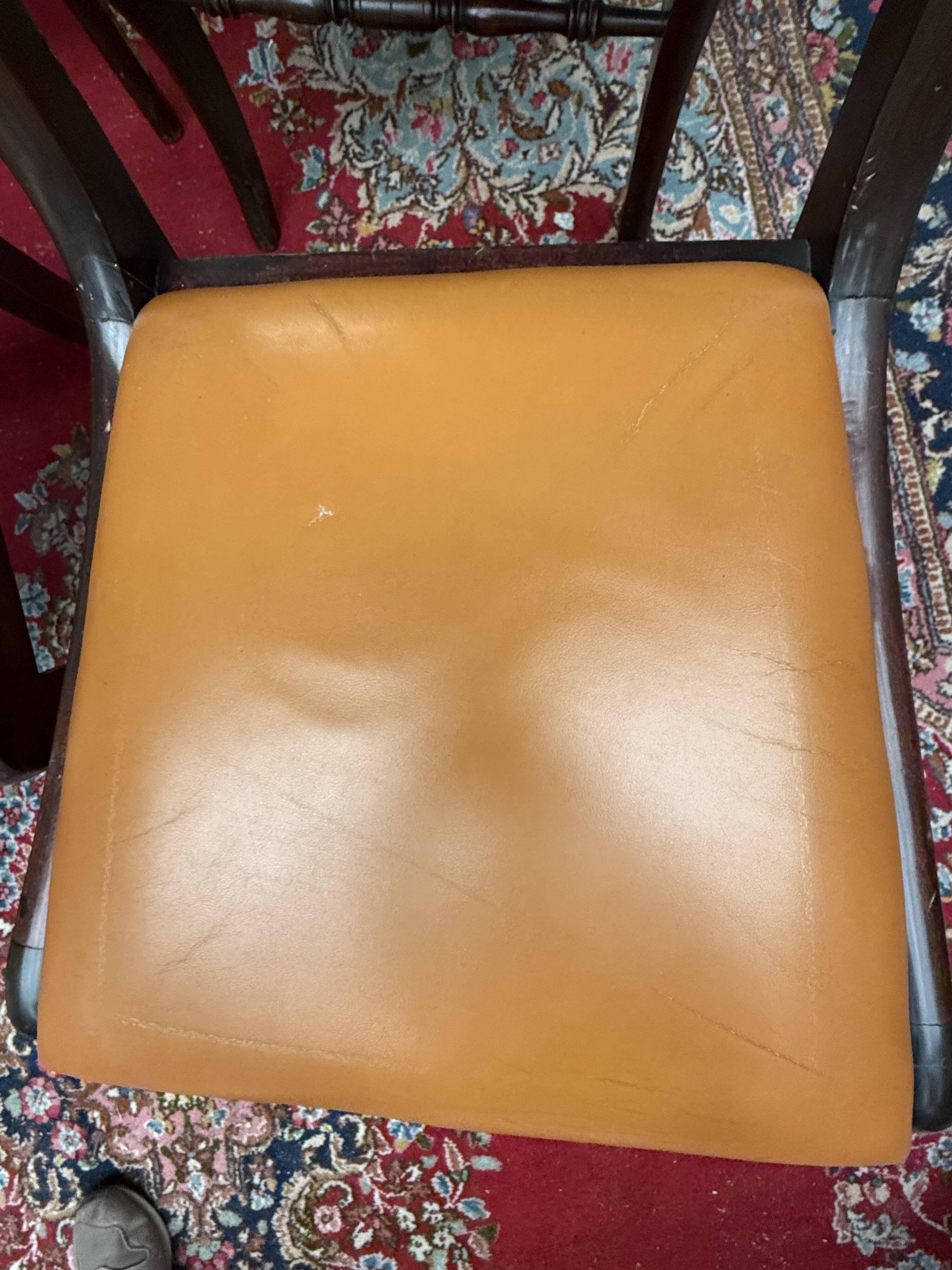 Set of six mahogany chairs