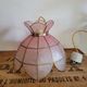 Suspension en laiton et nacre rose