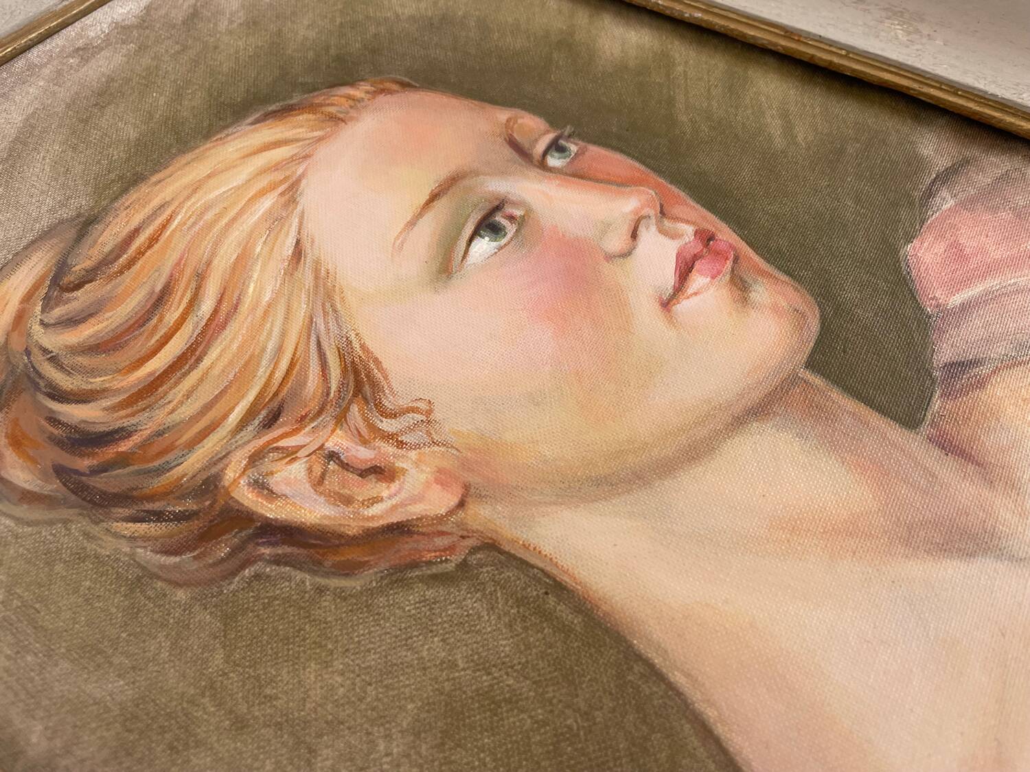 Portrait, oil on cardboard