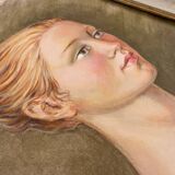 Portrait, oil on cardboard