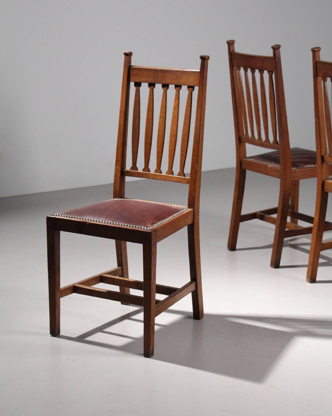 4 Art Deco Oak chairs
