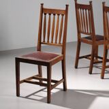 4 Art Deco Oak chairs