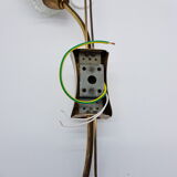 Wall light 50s 60s golden brass and glass shape cob