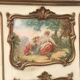 Trumeau Parquet Mirror Gallant Scene Late 19th