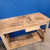 Vintage workbench with standing table, vanity unit, console, desk.