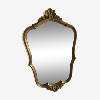Miroir à la coquille style Louis XV 50 x 30 cm