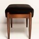 Pair of mid-century stools in black velvet, E. Homa, Europe, 1960s