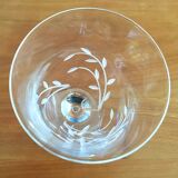 Set 6 engraved crystal wine glasses