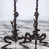 Paire de chandeliers en bronze Victor Paillard