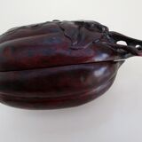 Incense box (Japanese Kogo) carved wooden in the shape of a pod