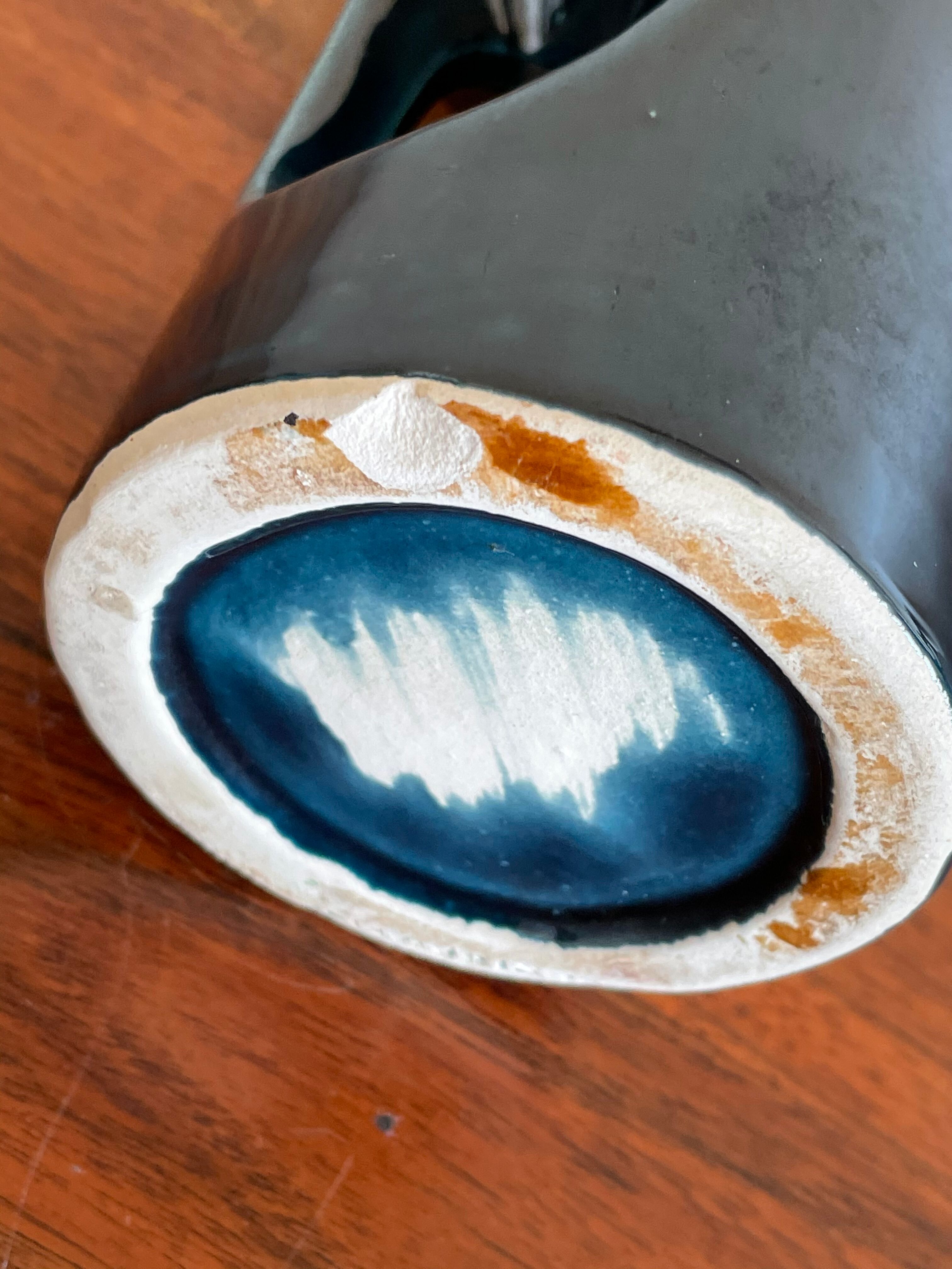 Vallauris blue hole vase