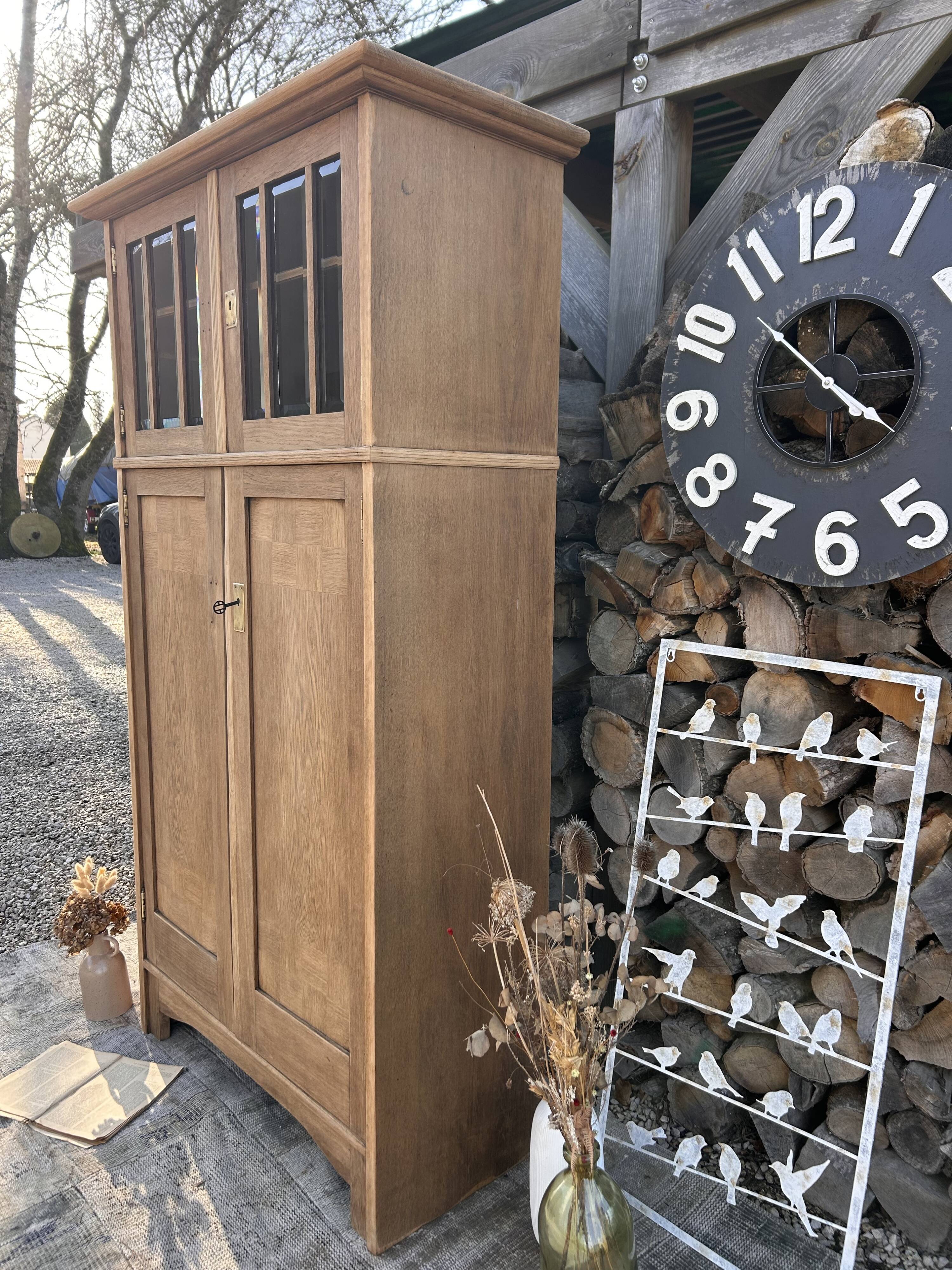 Renovated antique display cabinet