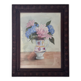 Watercolour Hydrangeas in Quimper Jug