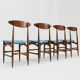 Vintage mid-century Italian dining room chairs 1960s, set of 4