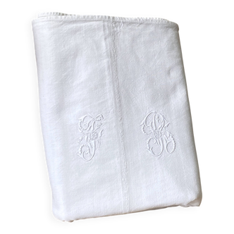 Mixed fabric with monogram