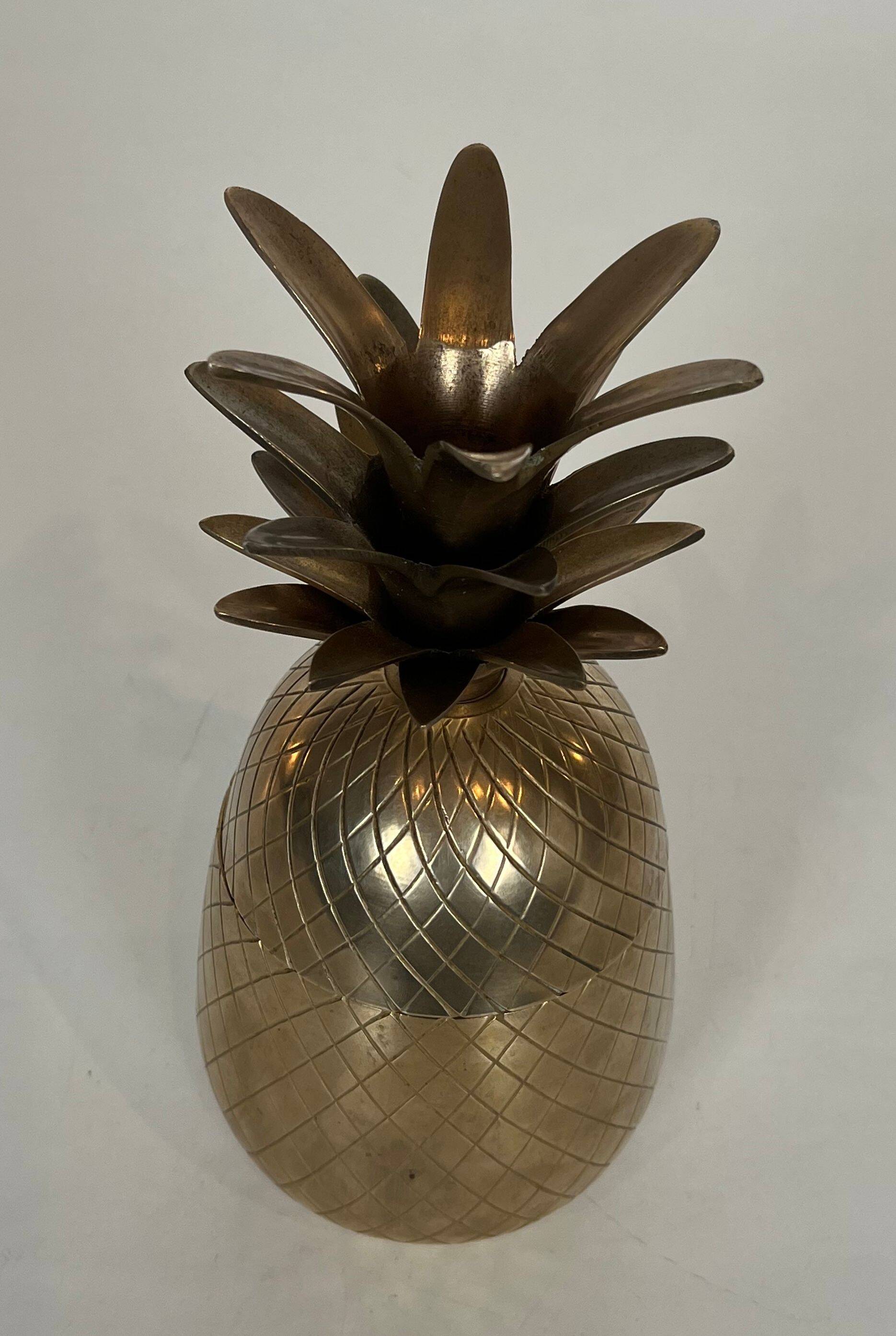 Pineapple ice bucket in brass and steel