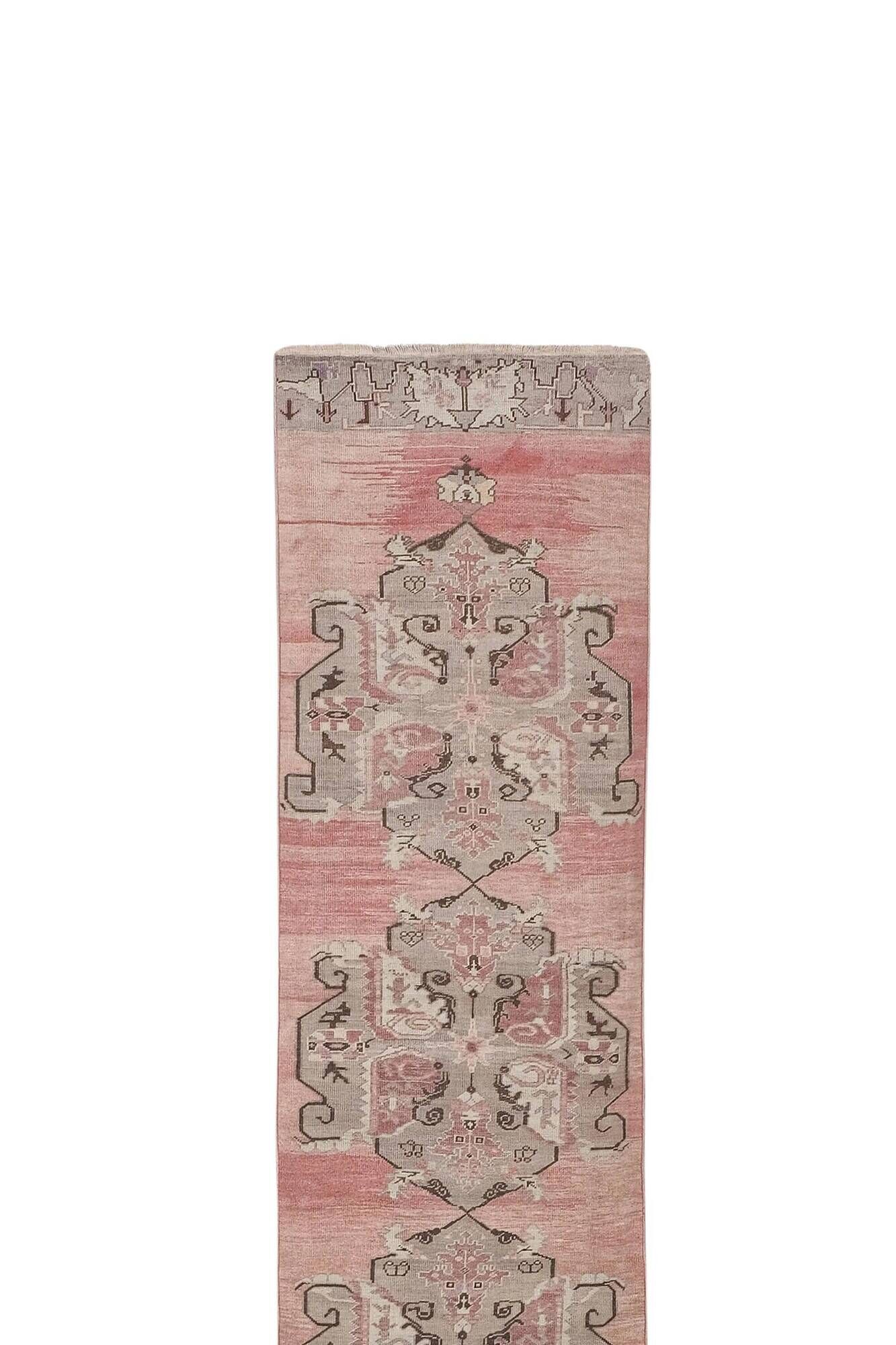 Vintage Turkish hallway rug 100x649 cm