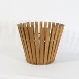 Scandinavian basket in vintage wood, 1960