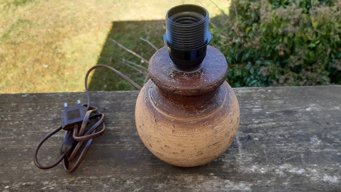 Terracotta ball lamp France 1970