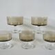 Set of 5 70s Luminarc smoked glass champagne glasses