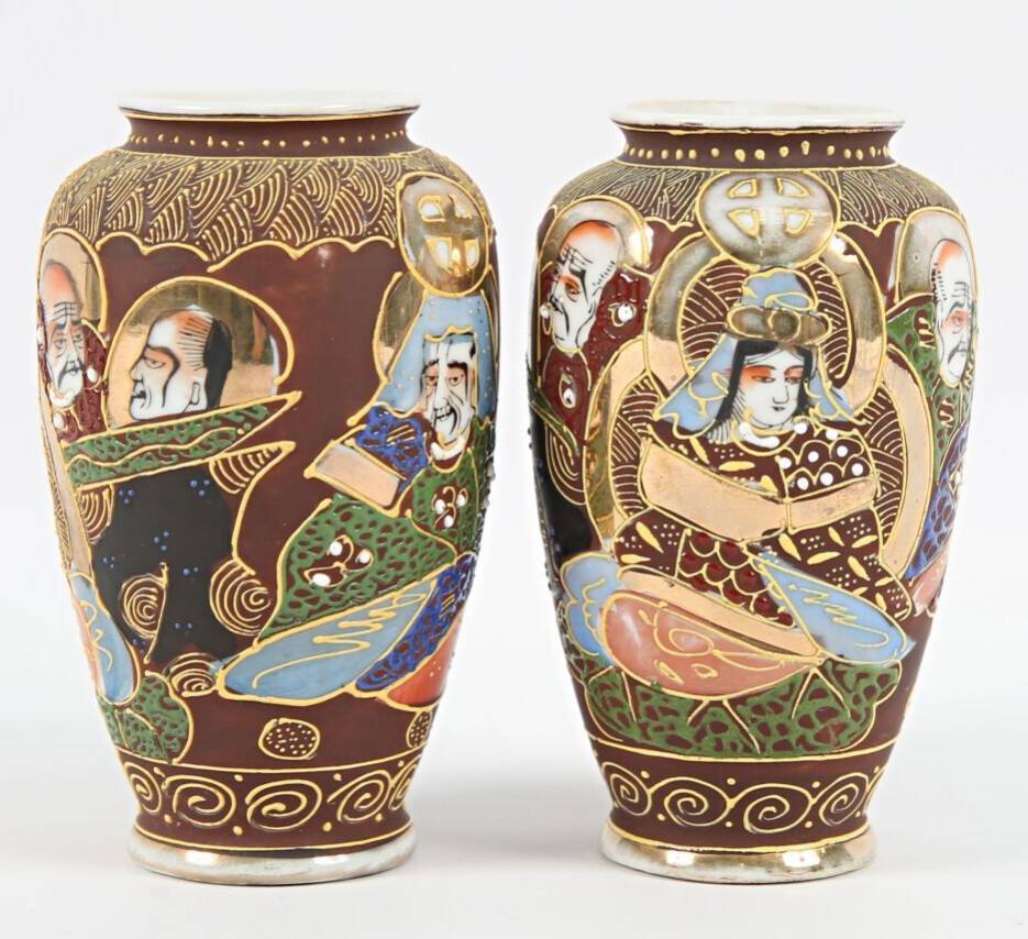 Pair of Satsuma vases