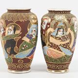 Pair of Satsuma vases