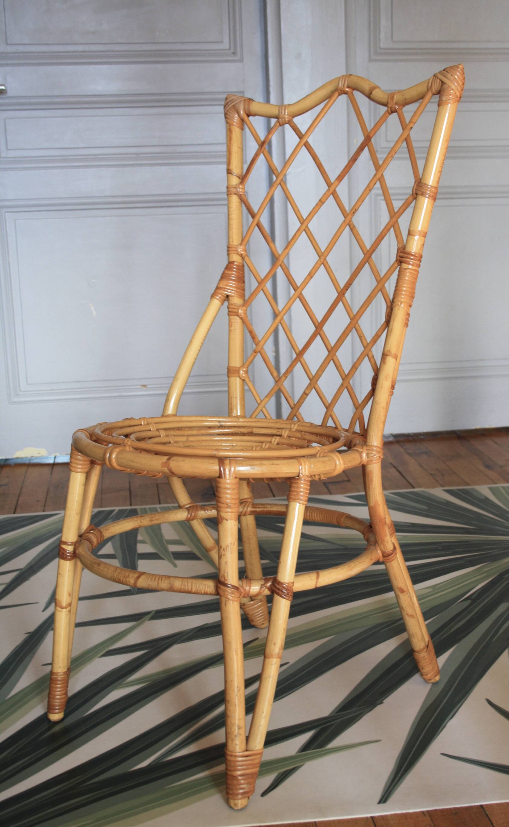 Louis Sognot rattan chair