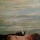 Table Oil on Canvas Cows and Bull grazing Signed FROM HAAS 1886