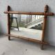 miroir ancien en bois tourné imitation bambou 1940