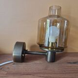 Hans Agne Jacobsson (1919-2009) - Brass and yellow tinted glass applique