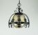 1970s Amber Glass Pendant Light with Iron Frame - 2 Available