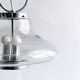 Vintage Murano Glass Accent Chandelier, Space Age Era Chrome Nason Mazzega Style