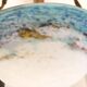 Suspension/Muller Glass Paste/Turquoise Blue & Bronze Frame/Art Nouveau
