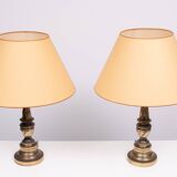 Hollywood Regency Classic Brass Table lamps 1970s France